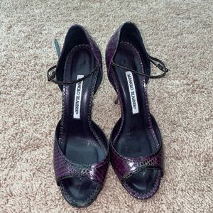 Snakeskin manolo blahnik heels